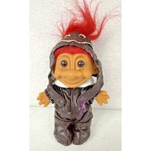 Russ " Troll Bomber Pilot Costume With Shoes, Hat, red‎